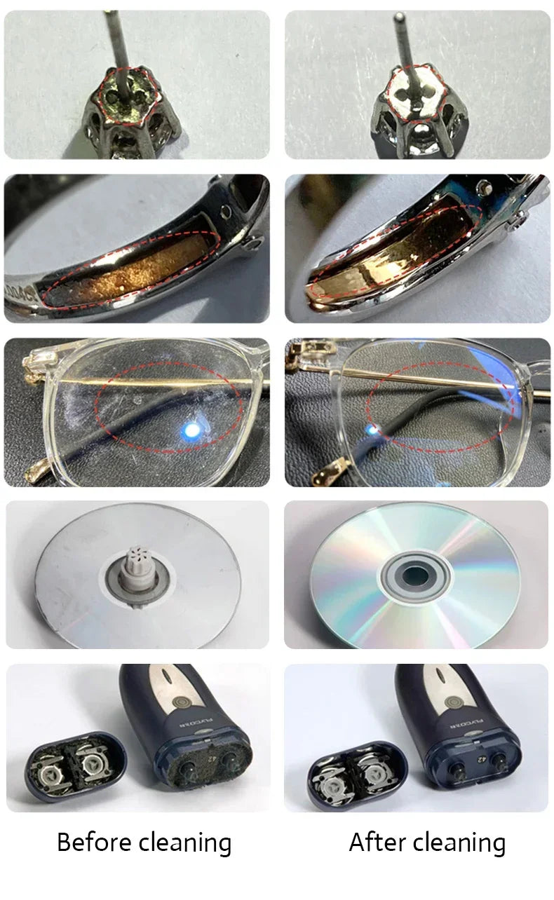 30/50W Ultrasonic Cleaner Sonicator Bath 40Khz Degas For Home Watches Contact Lens Glasses Cleaner Machine Teeth Makeup Razor