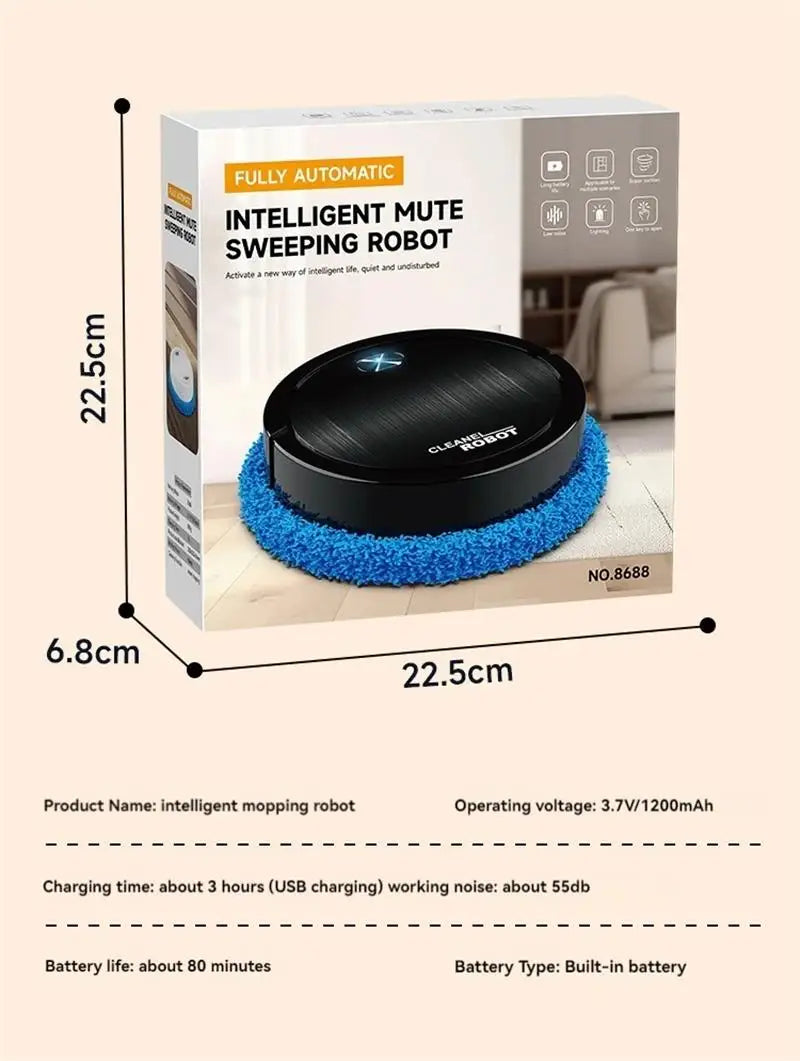 XIAOMI MIJIA 3-in-1 Smart Sweeping Robot Mini Silent Vacuum Cleaner Sweep Mop Brush Multi-function Cleaning Machine for Home