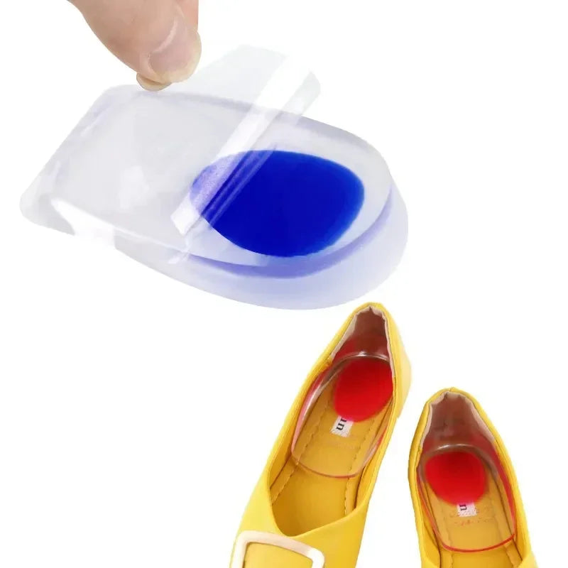 1Pair Silicone Gel Orthopedic Insole for Feet Height Increasing Spurs Pain Foot Shoe Insoles Shoe Pads Shock Absorbing Shoe Sole