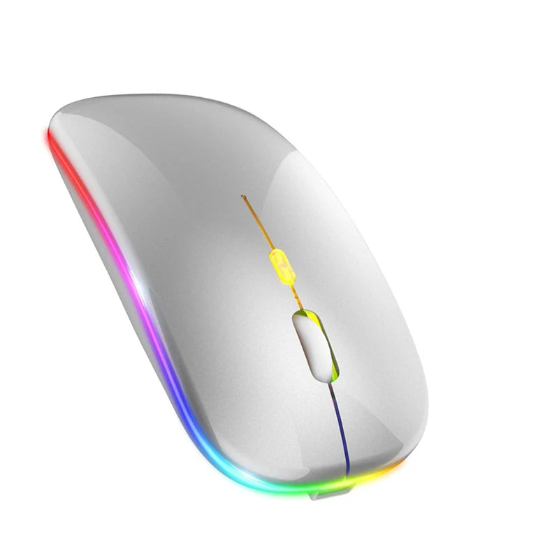 Wireless Mouse 2.4Ghz Rechargeable Bluetooth Mouse LED Backlit USB Gaming Mouse 1600DPI Mice for Compter PC Laptop Tablet