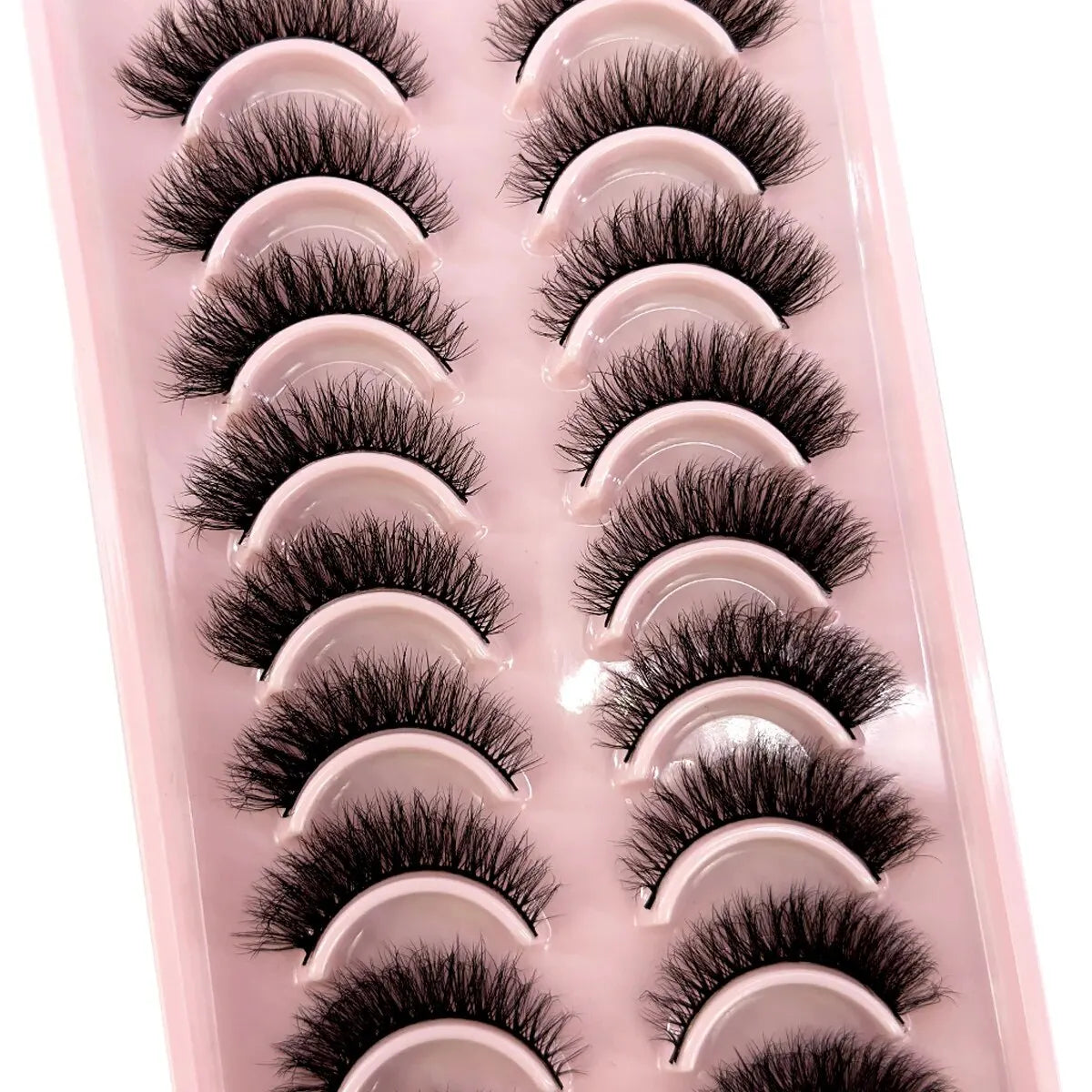 10Pairs 3D Mink Lashes Natural Wispy Mink Eyelashes 5DFluffy Cat Eye False Eyelashes Extension Makeup Eyelashes Beauty Fake Lash