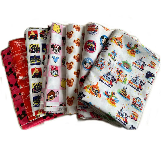 disney fabric 140x50CM Cartoon cotton fabric Patchwork Tissue Kid Home Textile Sewing Doll Dress Curtain Polyester cotton Fabric