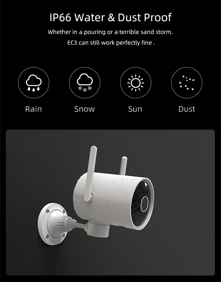 IMILAB Global Wifi Smart Outdoor Camera EC5 EC3 lite 2K Video Surveillance Floodlight Night Vision 360° Tracking For Mi Home APP