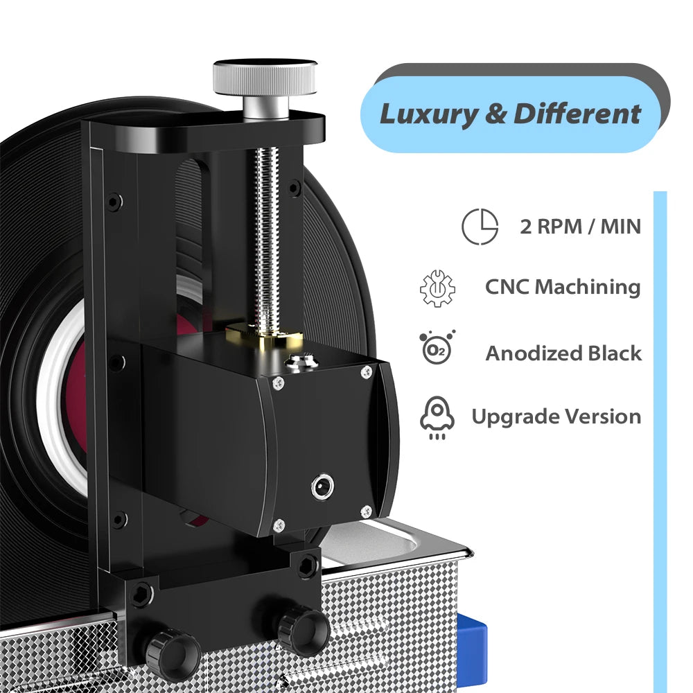 6L Vinyl Record Ultrasonic Cleaner with Bracket(Set) for Cleaning EP 7 LP 12 Inch Records Label Saver Aluminum CNC Made