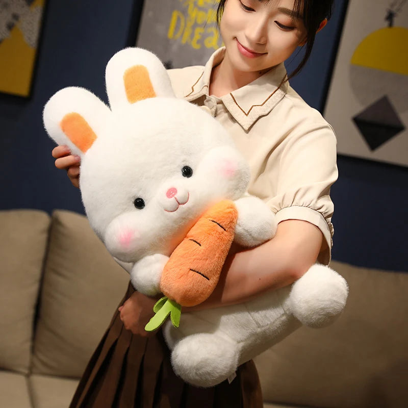 26-50cm Kawaii Carrot Rabbit Plush Toy Stuffed Creative Baby Cuddly Bunny Plushie Doll For Kids Girls Lovely Birthday Gift