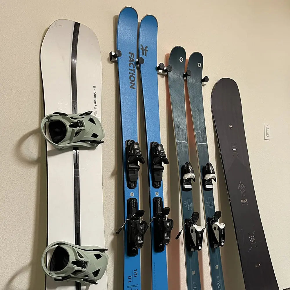 Ski Hanger Wall or Floor Ski Storage Rack Adjustable Spacing Wall Mounted Rack for  for Home and Garage Storage