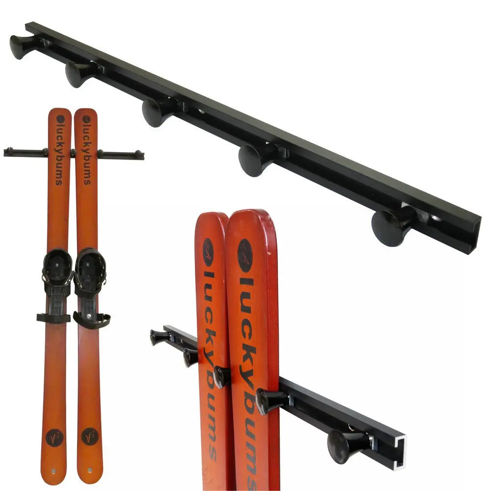 Ski Hanger Wall or Floor Ski Storage Rack Adjustable Spacing Wall Mounted Rack for  for Home and Garage Storage