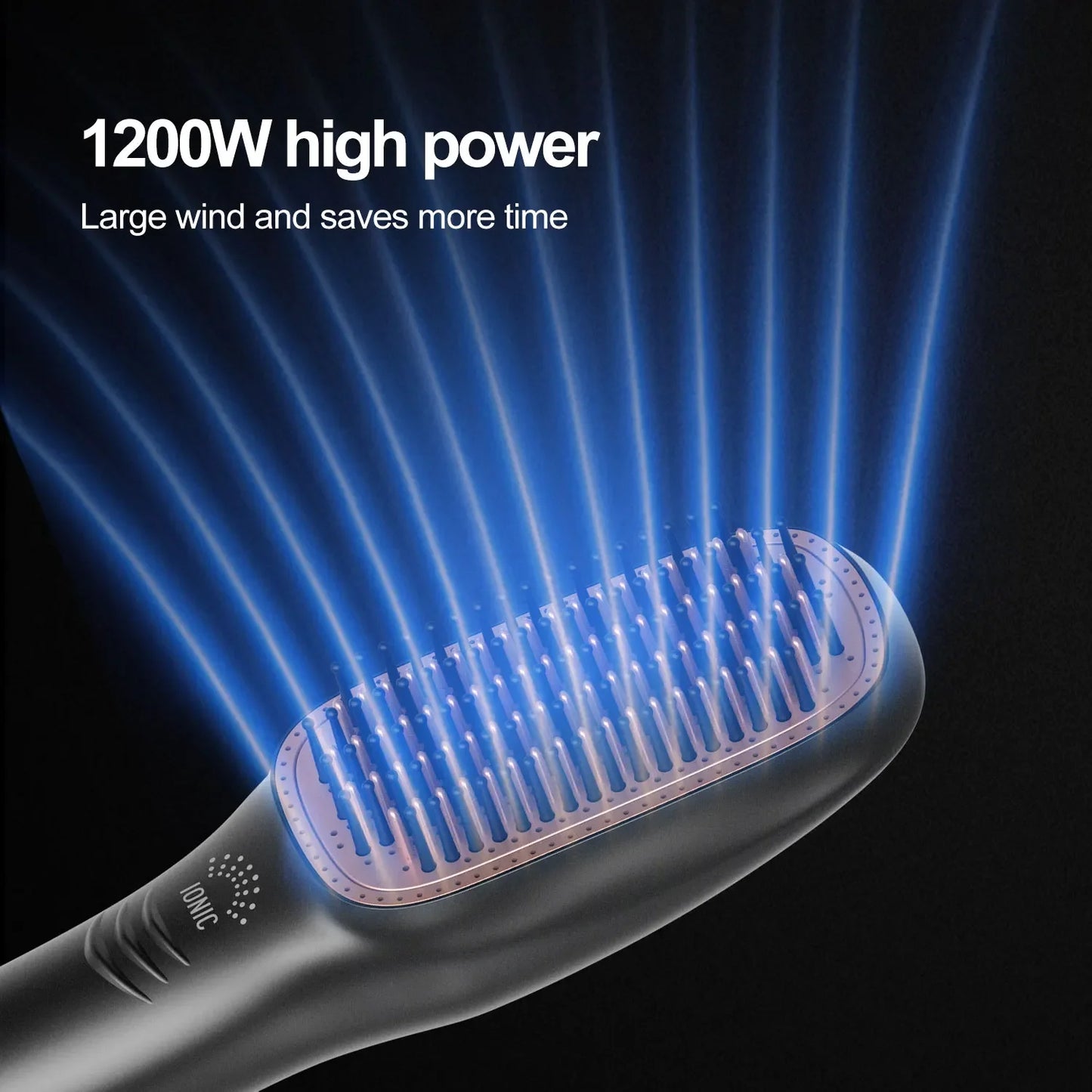 3 In 1 Hairdryer Brush Overheating Protection Negative Ion Hair Straightener Fast Heating Lightweight Hair Straightening Tool