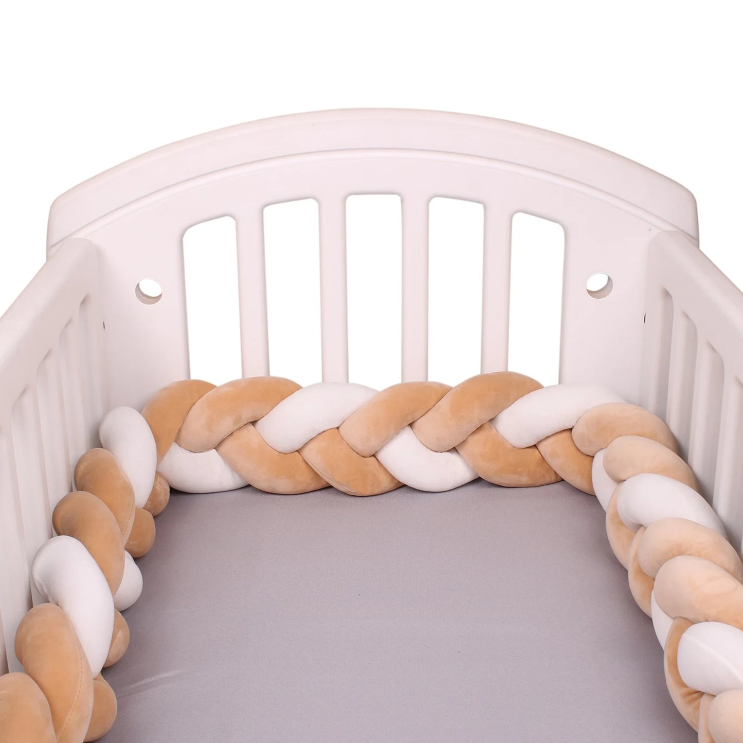 1-4M Newborn Baby Crib Bumper Cot Protector Infant Bedding Set for Babies Boys Girls Braid Knot Pillow Cushion Room Decor