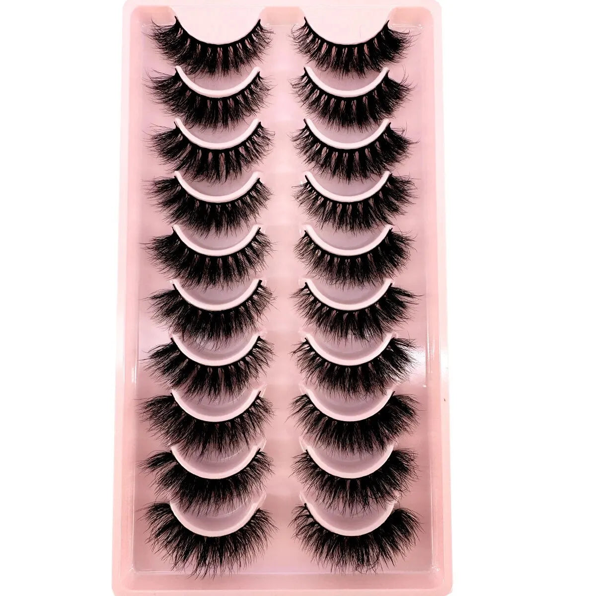 10Pairs 3D Mink Lashes Natural Wispy Mink Eyelashes 5DFluffy Cat Eye False Eyelashes Extension Makeup Eyelashes Beauty Fake Lash