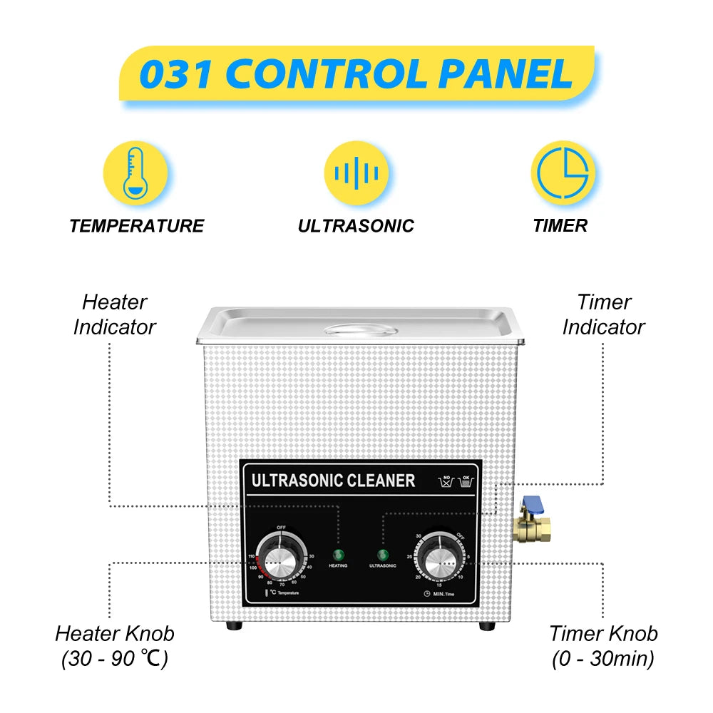 6L Vinyl Record Ultrasonic Cleaner with Bracket(Set) for Cleaning EP 7 LP 12 Inch Records Label Saver Aluminum CNC Made