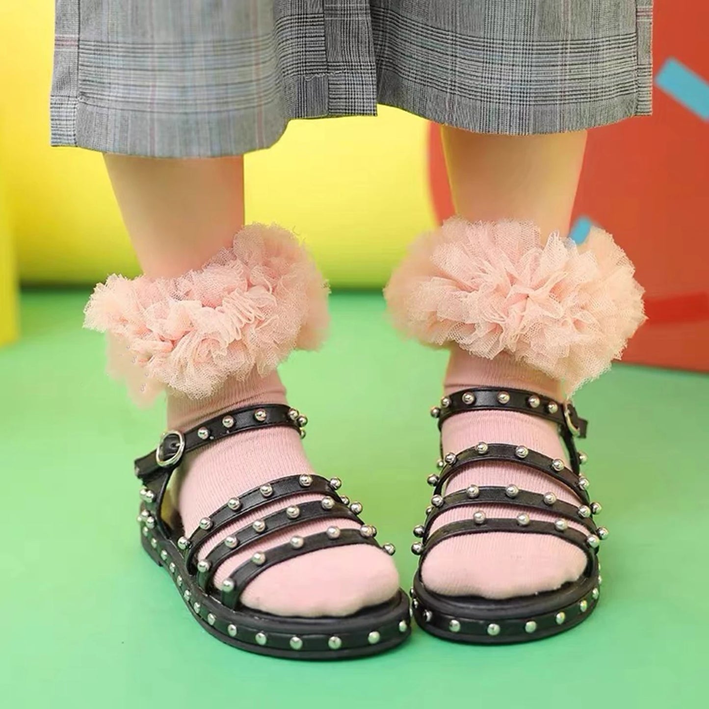 Girls frilly socks fluffy frilly princess dress socks newborn/baby/toddler/girls