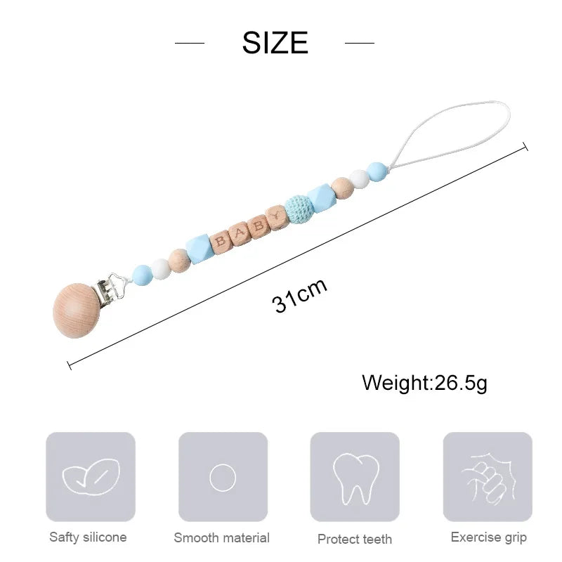 Baby Silicone Pacifier Clip Chain Gifts Dummy Nipples Holder Clips Teethers Toys Anti-lost Babies Accessories