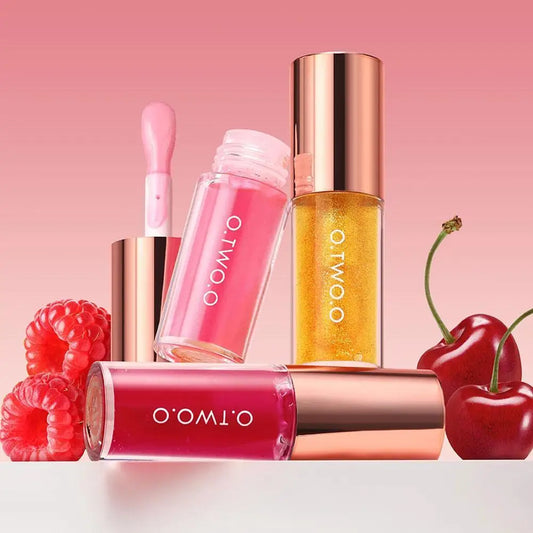 Lip Oil Gloss Lip Plumper Makeup Moisturizing NonSticky Sexy Water Glossy Glitter Primer Tint Lip Balm Care Cosmetics