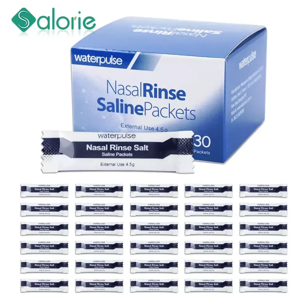 30PCS Waterpulse 2.7g 4.5g Nasal Wash Salt Rinse Mix Allergic Rhinitis Nose Cavity Protector Irrigation Adult Kid Nose Cleaner