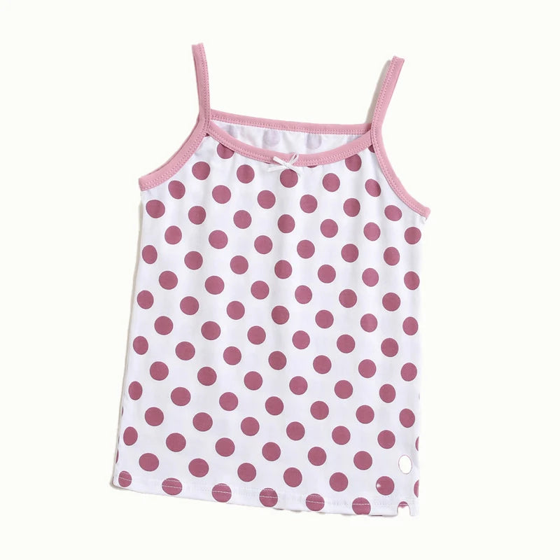 2024 Summer Girls tank top Children's Wear Pure Cotton Crewneck Vest Strappy Tops Briefs Boxer Shorts Kid 3-8 Years Old