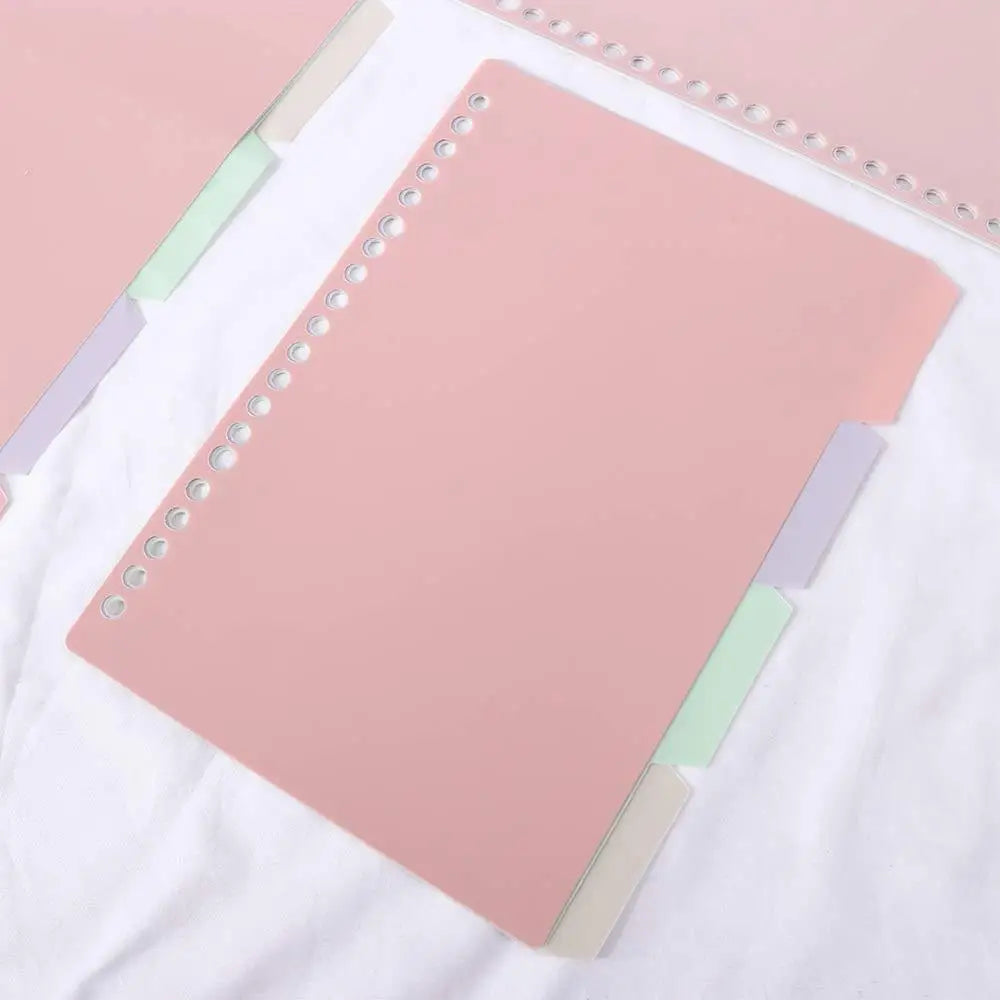 4Pcs/Set B5 A5 A4 Binder Index Dividers Index Page for Loose-leaf Scrapbook Coil Book Notebook Separator Page Office Supplies