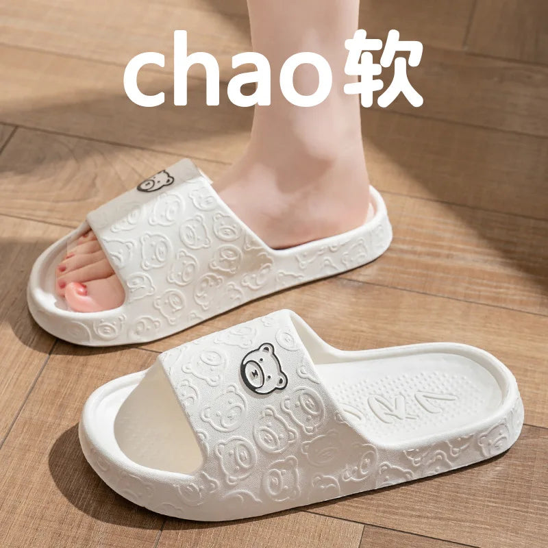 Slippers with a feeling of stepping on poop, suitable for outdoor wear, indoor use, and non slip, 2024 new style for home use