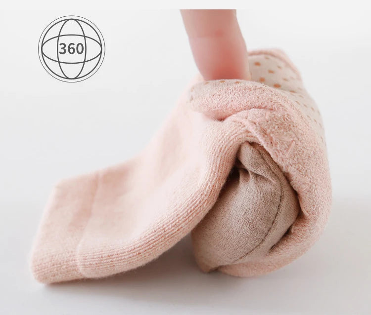 1 Pair Newborn Sock Shoes Korean Fashion Bowknot Non-slip Floor Calf Sock Shoes for Baby Girl Autumn Winter Cotton First Walker