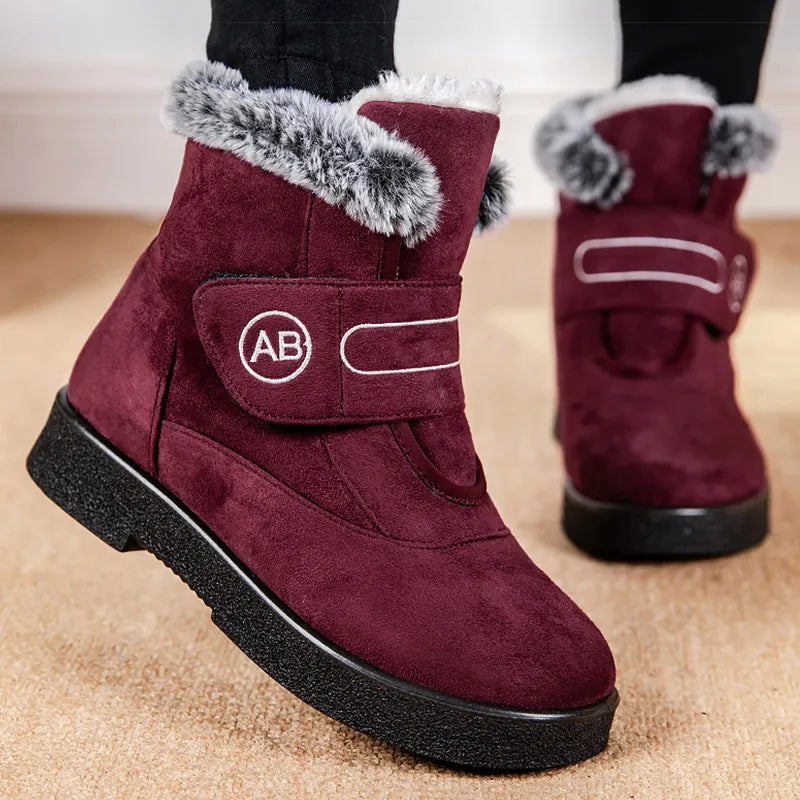 Women's Boots Super Warm Ankle Boots For Women Fur Shoes Winter Shoes Woman Snow Boots For Winter Low Heels Shoes Botas Mujer