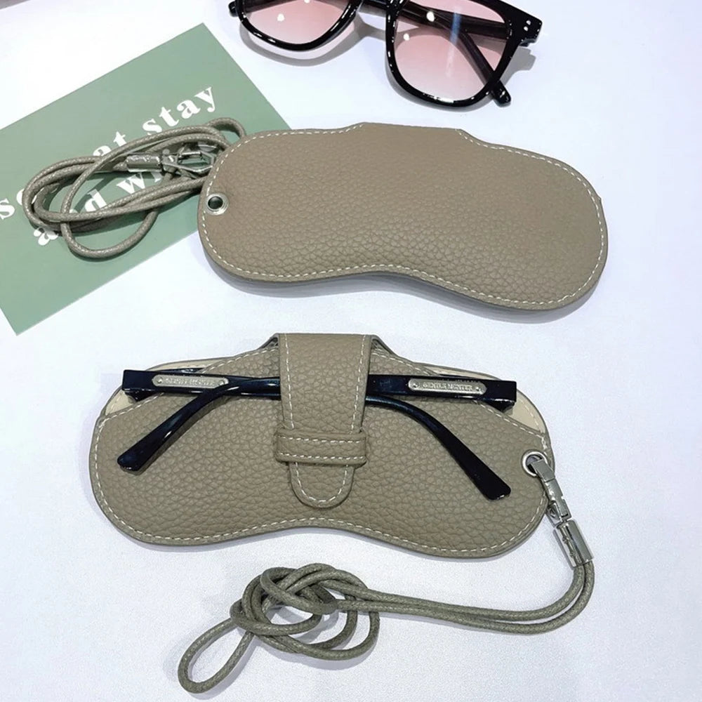 Glasses Case Women Leather Soft Glasses Bag Fashion Portable Sunglasses Box Bag Accessories Eyeglasses Case Sunglasses Box