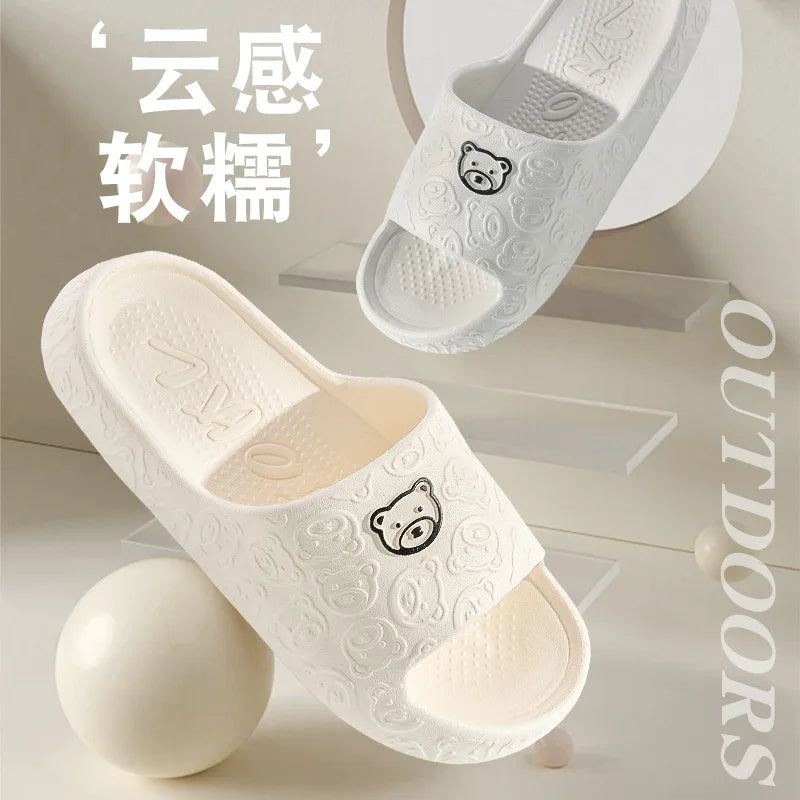 Slippers with a feeling of stepping on poop, suitable for outdoor wear, indoor use, and non slip, 2024 new style for home use