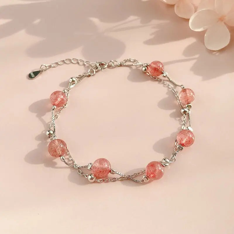 Gold Color Bracelet Set of Four Stainless Steel Sequins Rhinestone Bracelet Combination for Women Chain Bracelet Jewelry Gifts