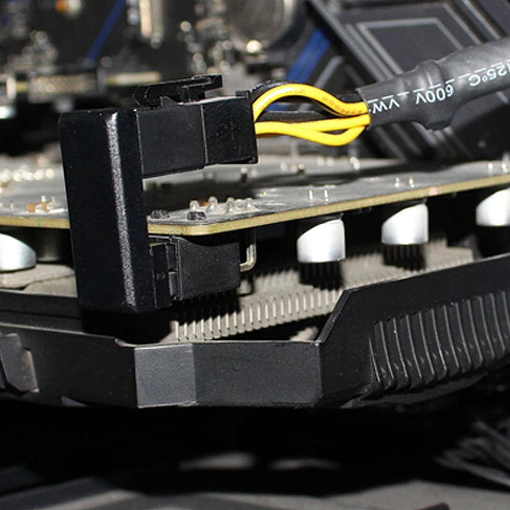 ATX 8Pin Female 180 Degrees Connector 6Pin 8Pin Adapter 8 Pin Video Card GPU Power Connector PC Computer Chassis Accessories