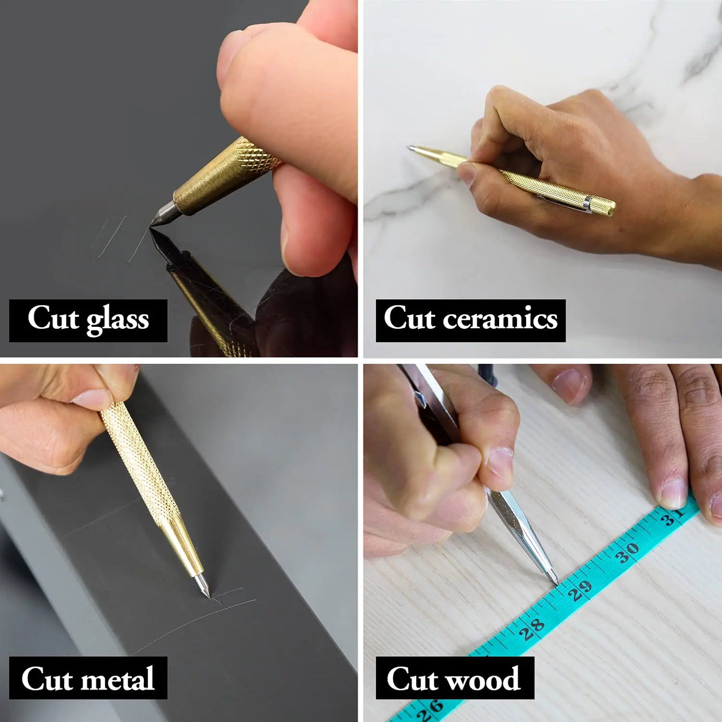 1pcs Glass Cutting Tool Diamond Glass Cutter Carbide Scriber Hard Metal tile Machine Lettering Pen Engraver Glass Knife Scriber