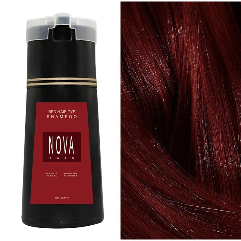 3 IN 1 Hair Dye Shampoo Natural Non-irritating Clean Nourish Dye Shampoo Instant Coloring Cover White Grey Hair Care Product