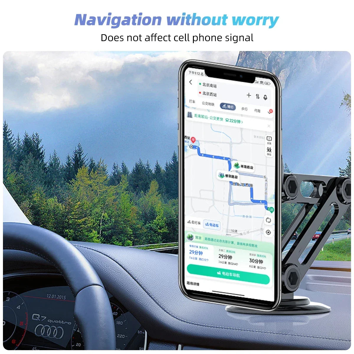 720 Rotate Metal Magnetic Car Phone Holder Foldable Magsafe Phone Stand Air Vent Magnet Mount GPS Support For All Phones