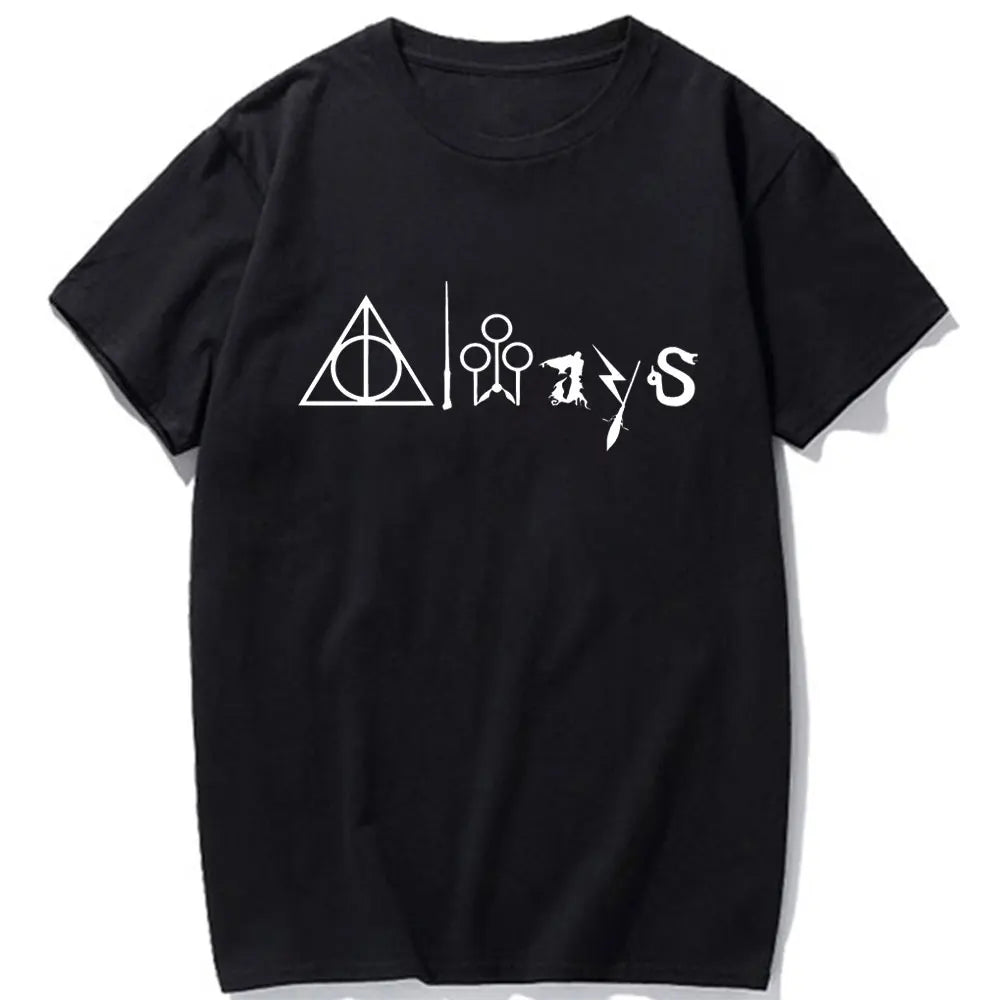 Wizard Hat Shirt Wizard Wand T Shirt HP Shirt Gift Short Sleeve Unisex Graphic Tees Mystical School Cotton Summer Fashion Tops