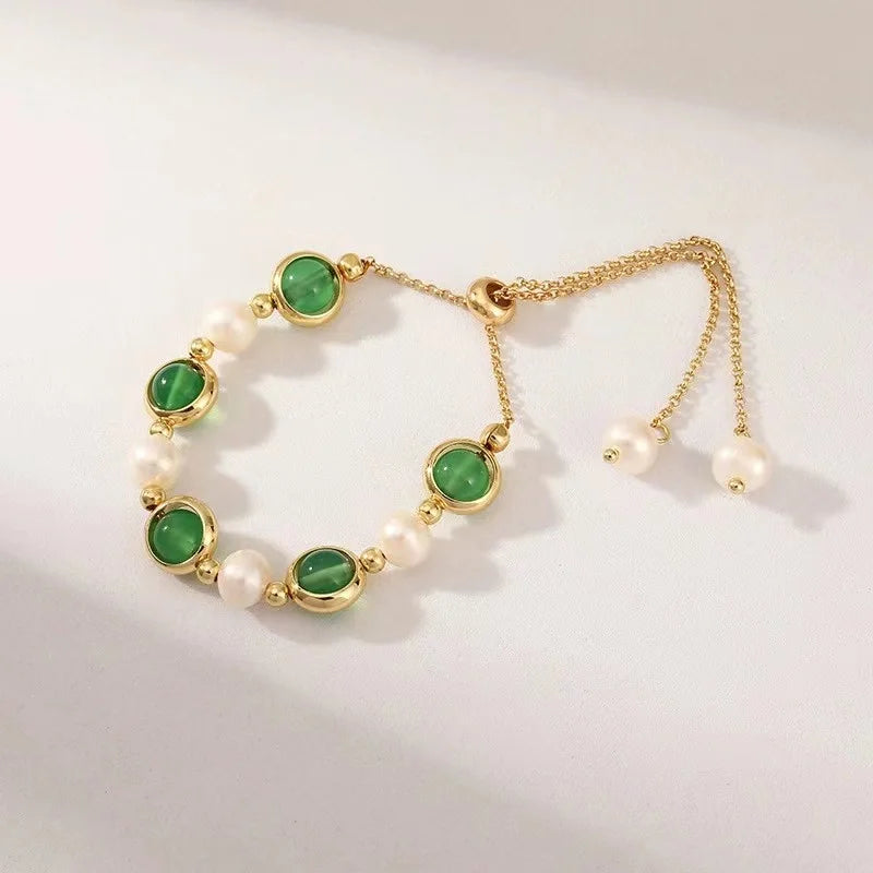 Gold Color Bracelet Set of Four Stainless Steel Sequins Rhinestone Bracelet Combination for Women Chain Bracelet Jewelry Gifts