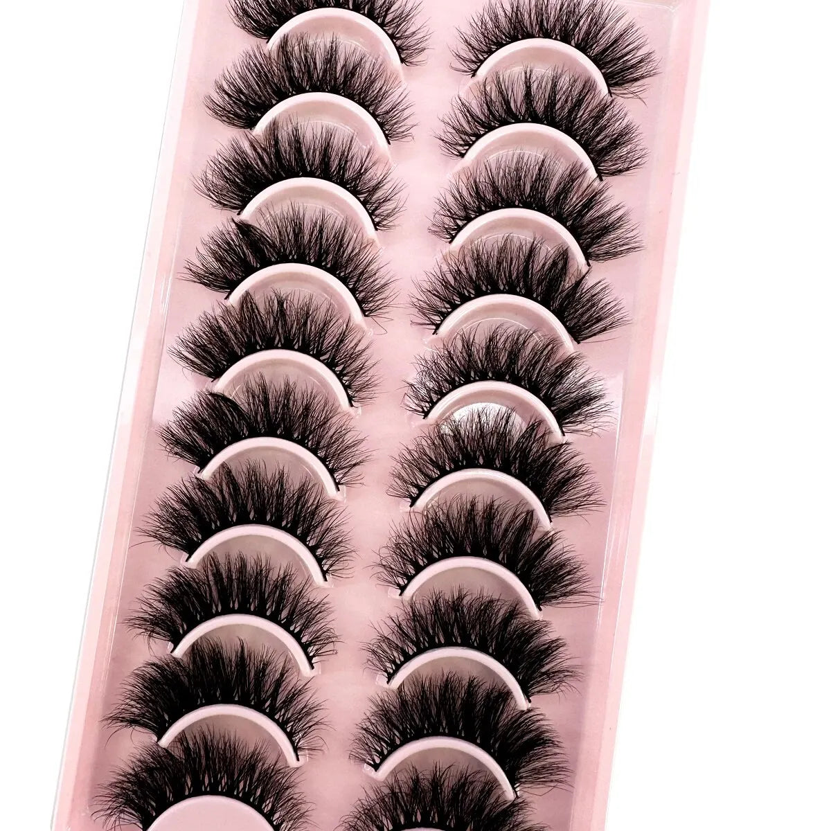 10Pairs 3D Mink Lashes Natural Wispy Mink Eyelashes 5DFluffy Cat Eye False Eyelashes Extension Makeup Eyelashes Beauty Fake Lash