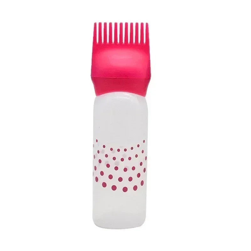 120ML Hair Dye Applicator Bottles Portable Hair Roots Massager Plastic Dyeing Shampoo Bottle Oil Comb Brush Hair Coloring Tools