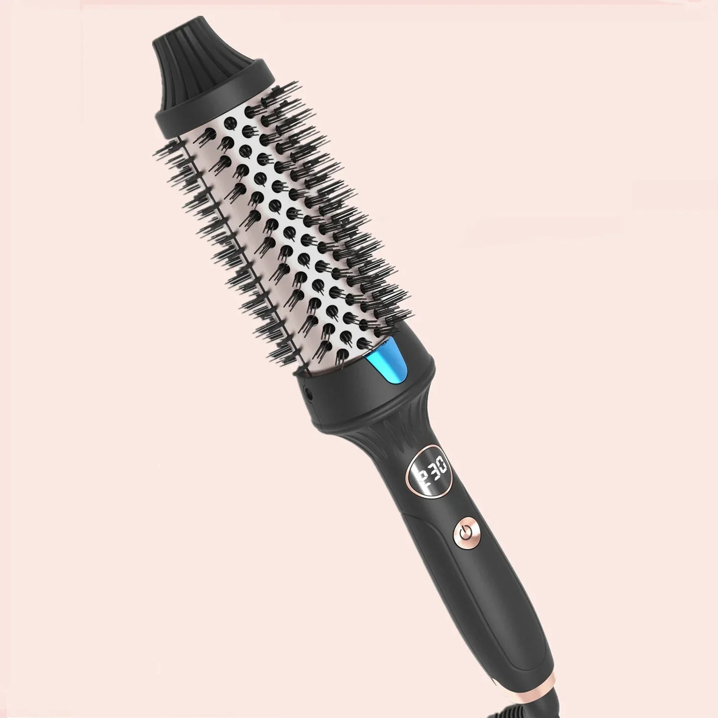 Thermal Brush 1.5 Inch Heated Curling Brush Ceramic Curling Iron Volumizing Brush Heating Round  Travel Hair Curler Comb