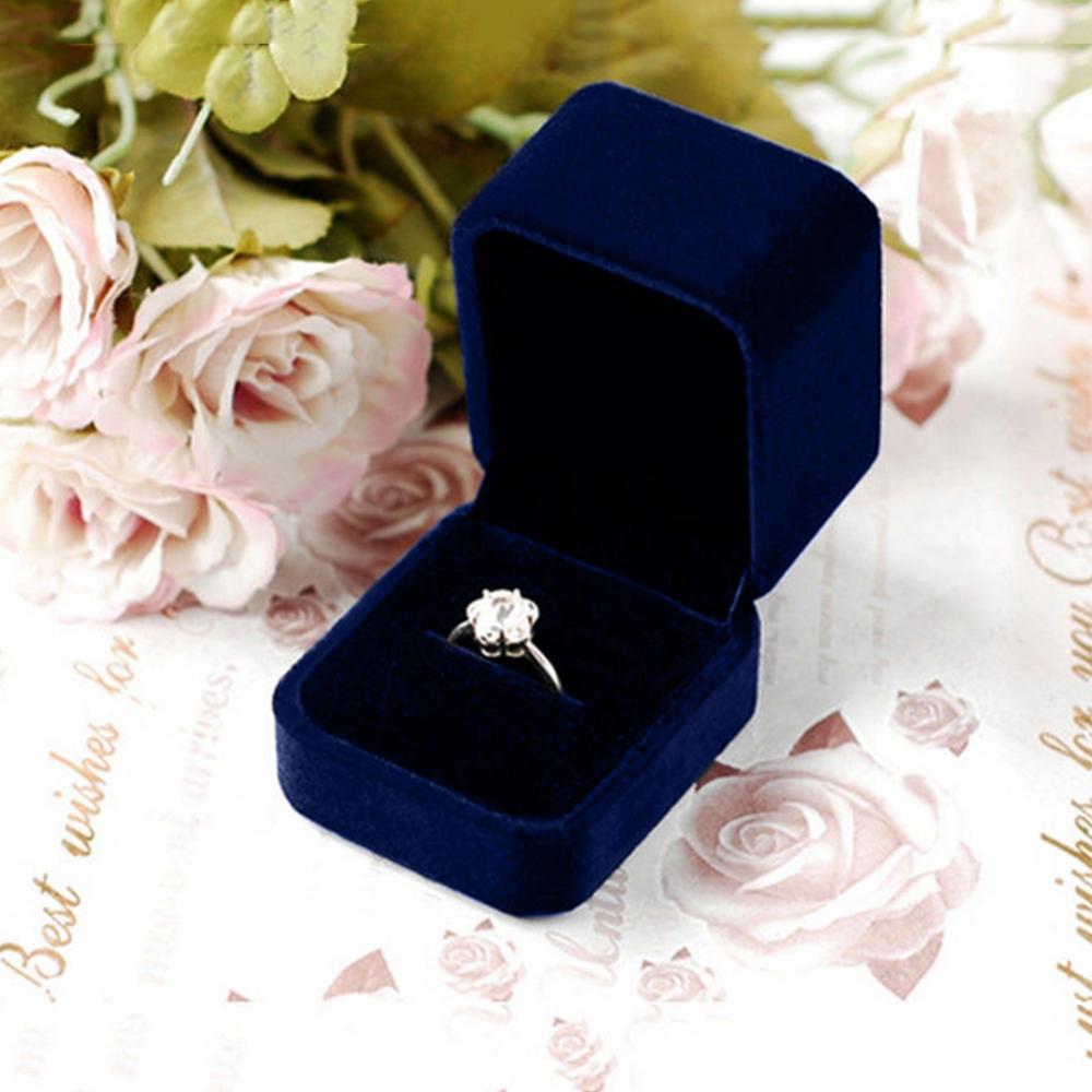 Rings Box Velvet Jewelry Box Display Holder Ring Earrings Necklace Bracelet Soft Organizer Case Wedding Jewelry Packaging Box