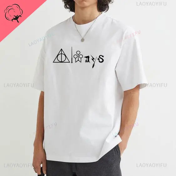 Wizard Hat Shirt Wizard Wand T Shirt HP Shirt Gift Short Sleeve Unisex Graphic Tees Mystical School Cotton Summer Fashion Tops