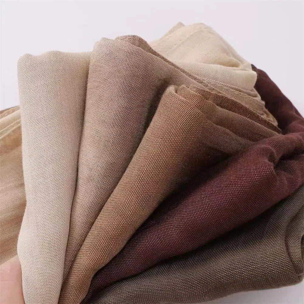 Viscose Hijab Set Matching Color Cap Plain Cotton Modal Muslim Women Scarf Soft Shawl Rayon Double Stitches Edge Scarf Hijab