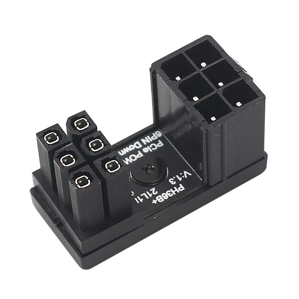 ATX 8Pin Female 180 Degrees Connector 6Pin 8Pin Adapter 8 Pin Video Card GPU Power Connector PC Computer Chassis Accessories