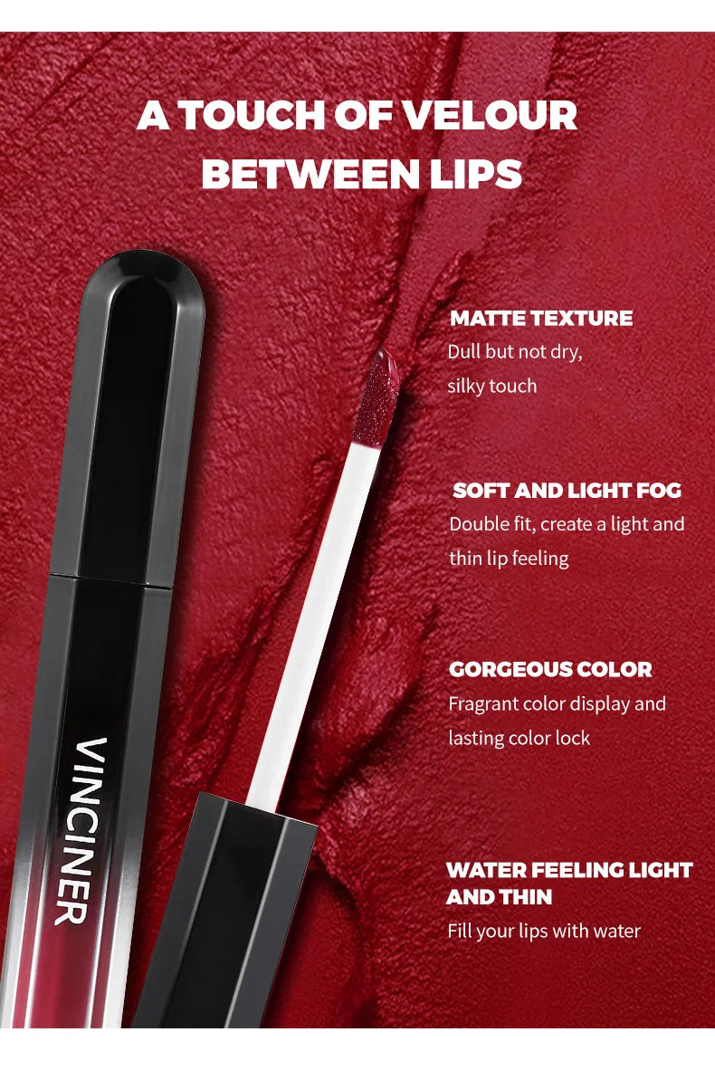 VINCINER 12 Color Matte Lip Gloss Velvet Texture Waterproof Lasting No Fading Fashion Liquid Lipstick Easy To Apply Cosmetics 2g