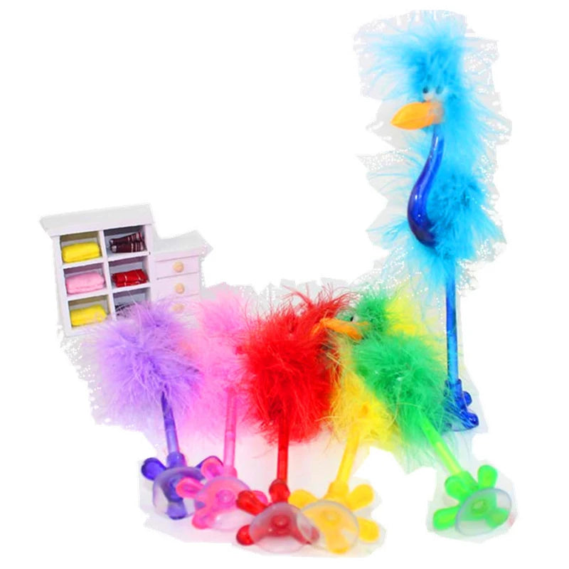 1PC 21cm Creative Pen Cartoon Plush Ostrich Ballpoint Pen Signature Pens Writing Tools Student Stationery School Supplies