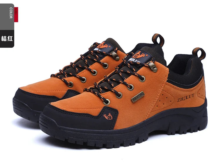 High Quality Outdoor Walking Sneakers Rubber Sole Suede Leather Men Hiking Shoes Durable Leather Climbing Shoes Zapatillas 36-47