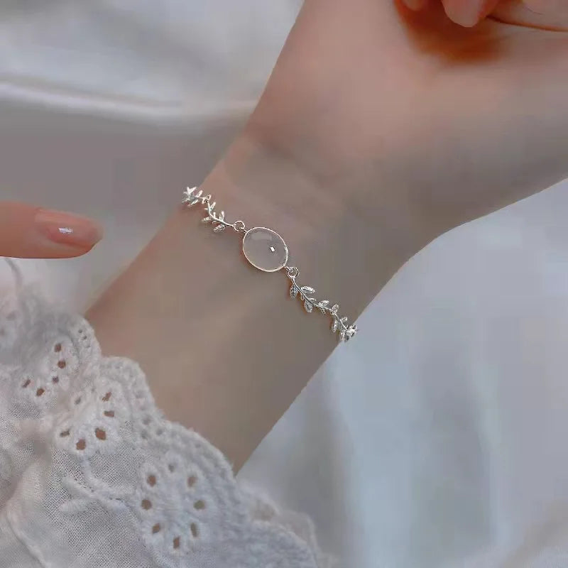 Gold Color Bracelet Set of Four Stainless Steel Sequins Rhinestone Bracelet Combination for Women Chain Bracelet Jewelry Gifts