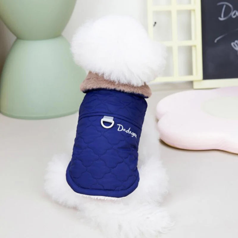 Warm Fleece Dog Jacket Vest Winter Dog Clothes Puppy Cats French Bulldog Coat Chihuahua York Pet Apparel for Small Medium Dogs