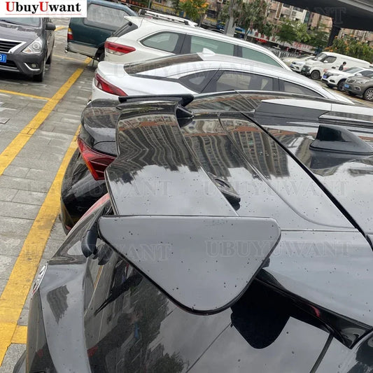 For Peugeot 206 207 208 308 Spoiler 2005 2006-2022 ABS Plastic Carbon Fiber Look Hatchback Roof Rear Wing Body Kit Accessories