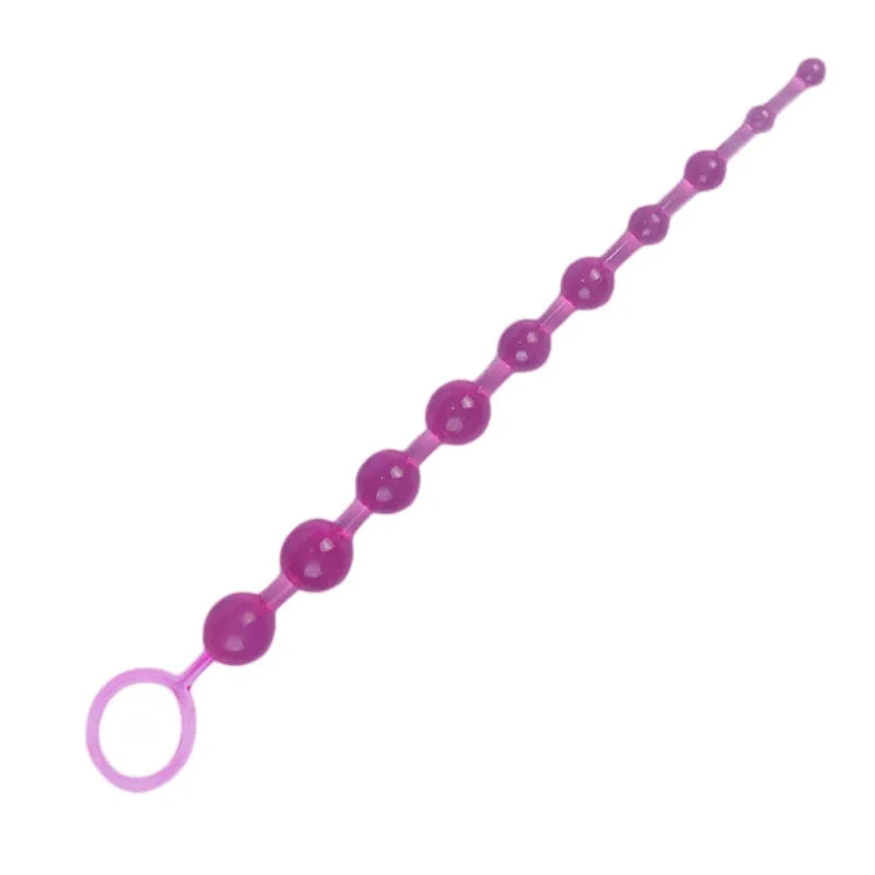 2022 New Jelly Anal Beads Orgasm Vagina Plug Play Pull Ring Ball Stimulator Butt