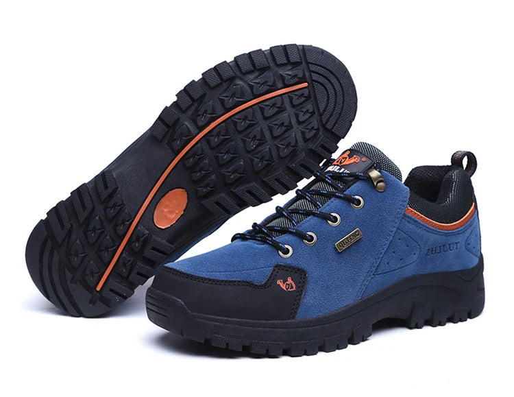 High Quality Outdoor Walking Sneakers Rubber Sole Suede Leather Men Hiking Shoes Durable Leather Climbing Shoes Zapatillas 36-47