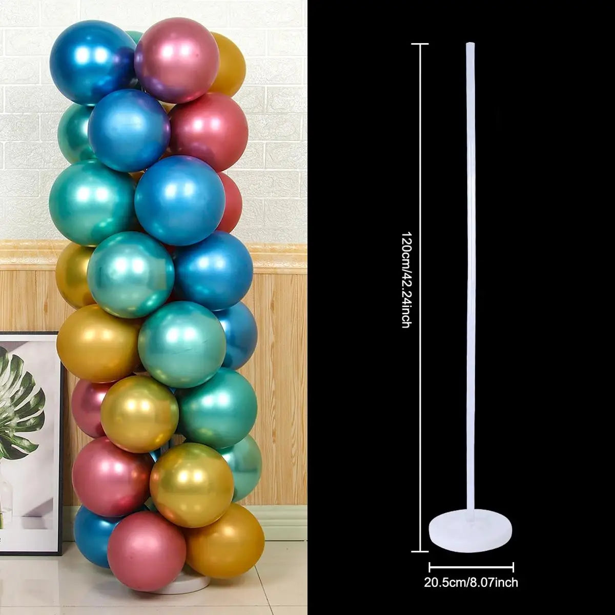 2 Set 120CM Four Pillar Balloon Bracket Balloon Table Float Party Decoration Center Decoration Multiple Table Floa