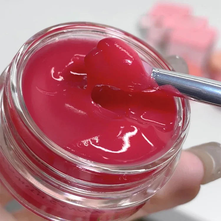 Heallor Canned Jam Lip Gloss Gege Bear Jam Lip Honey Moisturizing and Shiny Mirror Non Sticky Makeup Lip Glaze